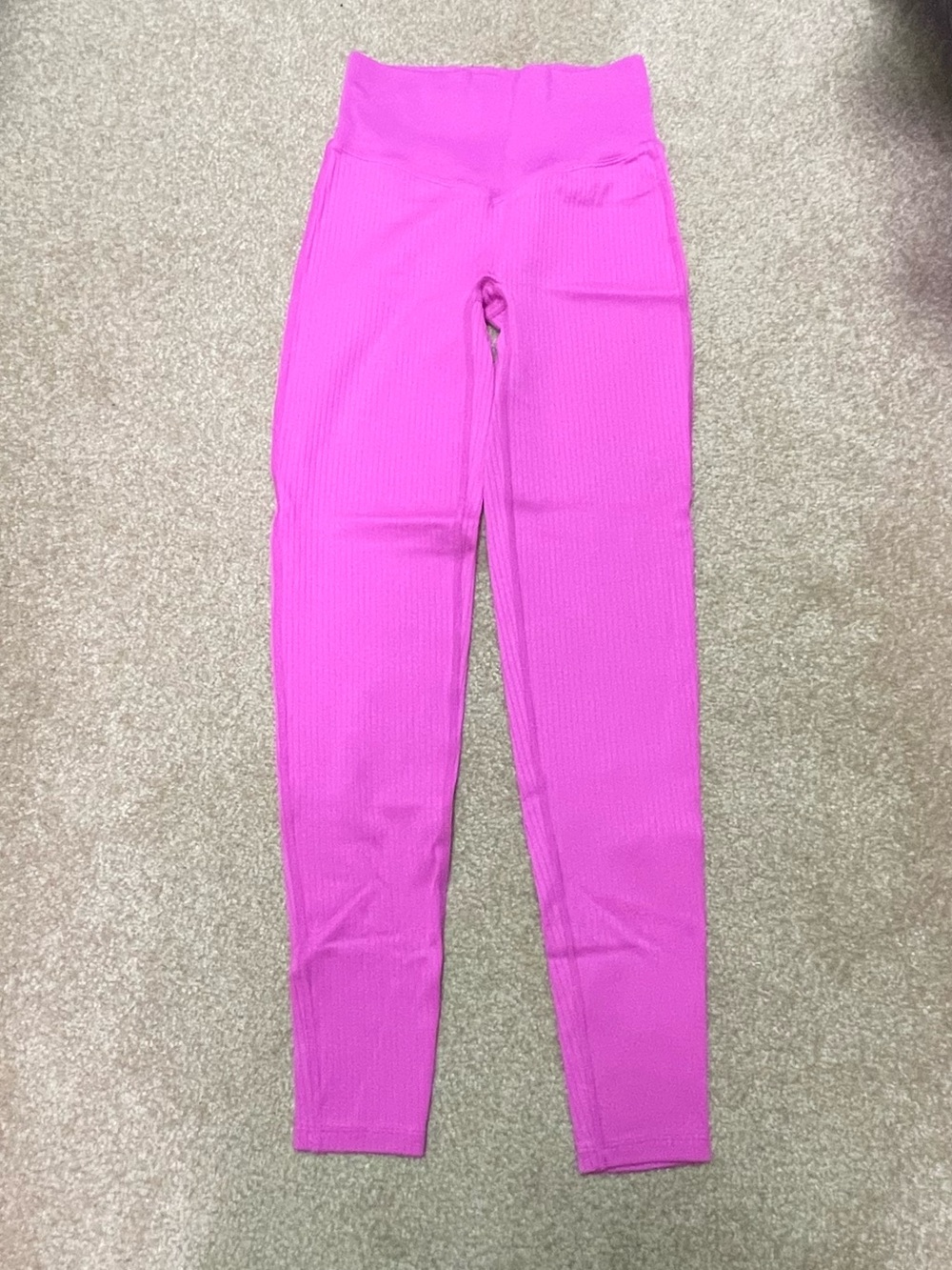 PINK Victoria's Secret Ribbed High-Waist Leggings - Hot Pink